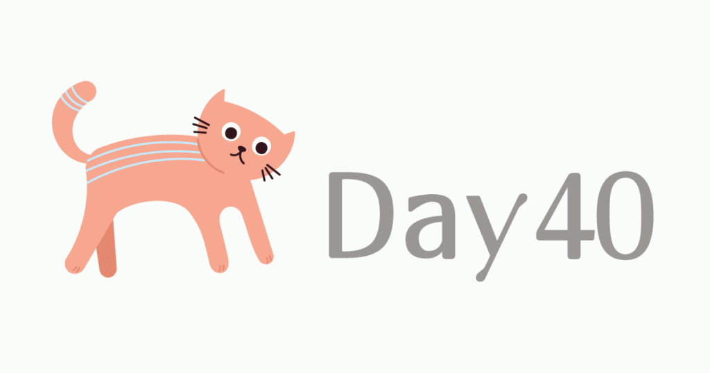 100日チャレンジDay40
